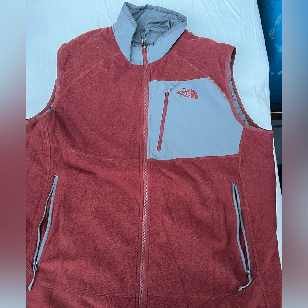North Fave Burgundy/Gray vest! EUC